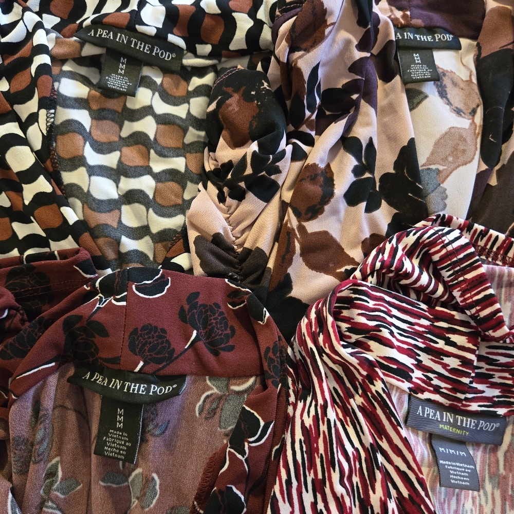 Set Of 4 Medium A Pea In The Pod Maternity Blouse… - image 2